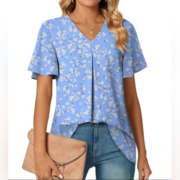 anyally Tops - 💚 Anyally Petal Chiffon Blouse